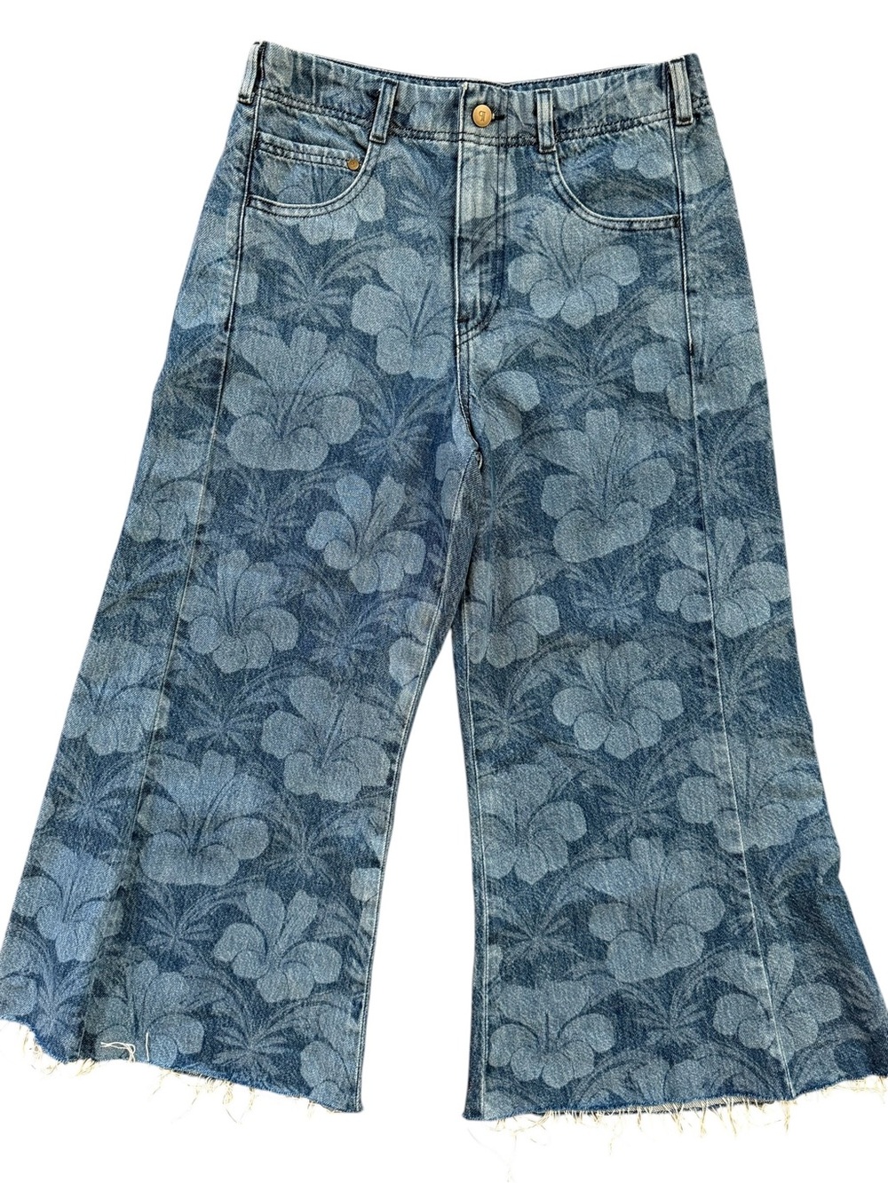 Pilcro Adi Crop Hibiscus Mid-Rise Jeans Sz 30 NWOT - Picture 4 of 10